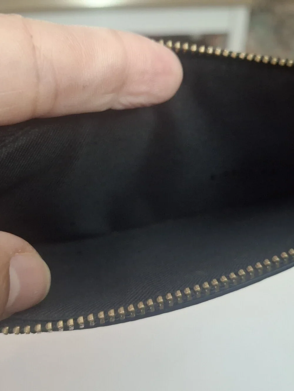 Coach Black Leather Zip Wallet